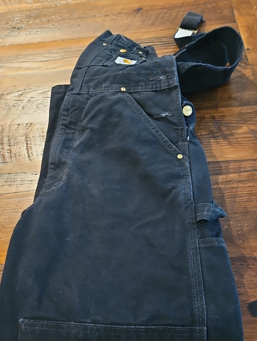 Carhartt Black Denim Work Overalls